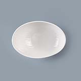 White Ceramic Oval Serving Bowl