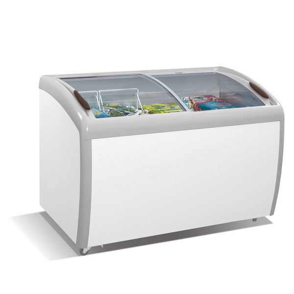 ATOSA MMF9109 Angle Curved Top Chest Freezer (Glass Arc Lid)