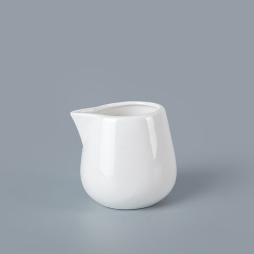 White Ceramic Handleless Creamer