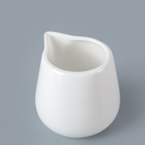 White Ceramic Handleless Creamer