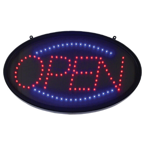 “Open” LED Sign, Oval