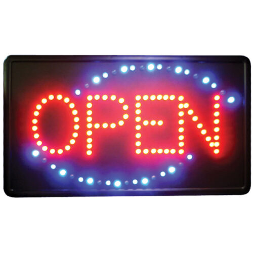 “Open” LED Sign, Rectangular