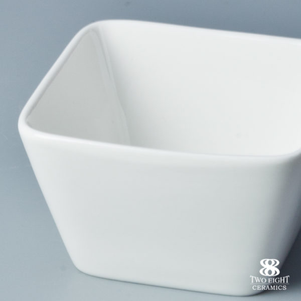 White Ceramic Square Bowl