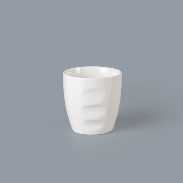 White Ceramic Cup w/Grip