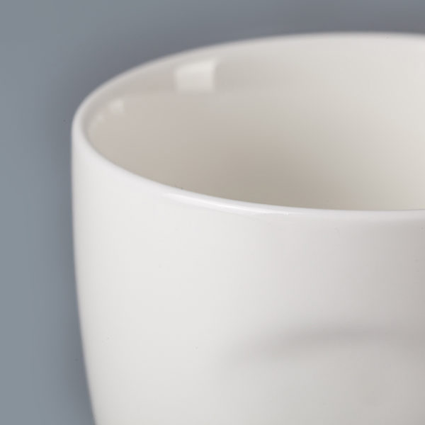 White Ceramic Cup w/Grip
