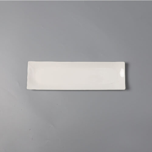 14” White Ceramic Long Plate