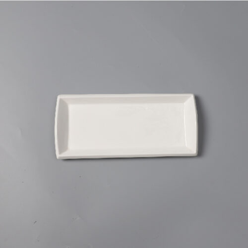 White Ceramic Rectangular Serving Tray