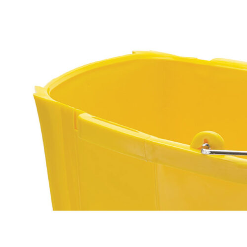 Mop Bucket w/Side-Press Wringer, Yellow, 36 Qt