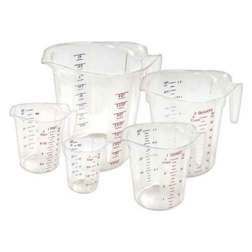 Deluxe Polycarbonate Measuring Cup with Color Graduations