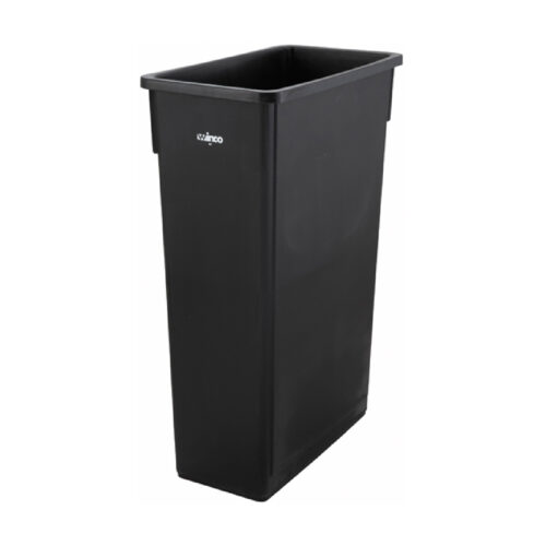 Slender Trash Cans, 23 Gallon, Black