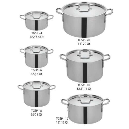 Tri-Gen™ Tri-Ply Stainless Steel Stock Pot w/Cover