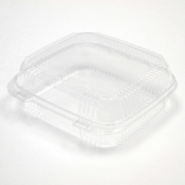 Plastic Clear Hinged Lid Container, Large (HQ-52), 400 Sets/1 Case