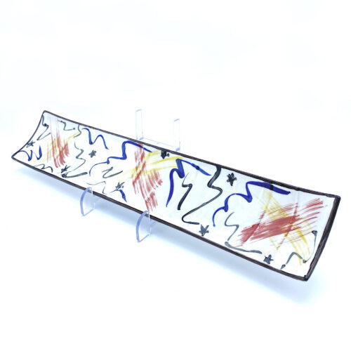 Rectangular Sushi Plate, Abstract Pattern