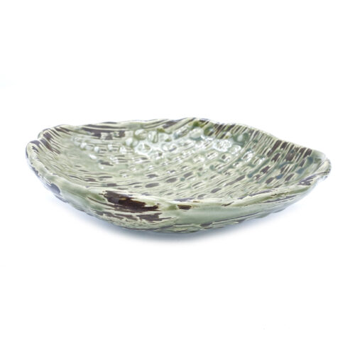 Irregular Dish, Green w/Texture
