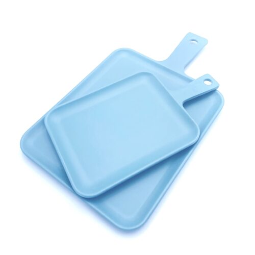 Teal Melamine Serving Tray w/Handle