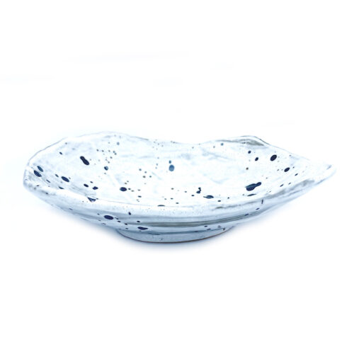 Sashimi Bowl, White w/Spots