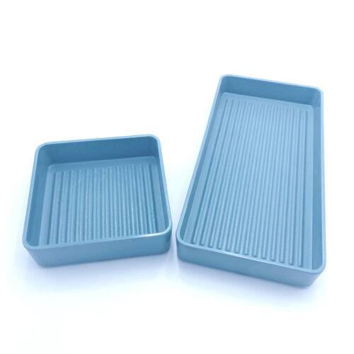 Teal Melamine Meat Dish, Square/Rectangle