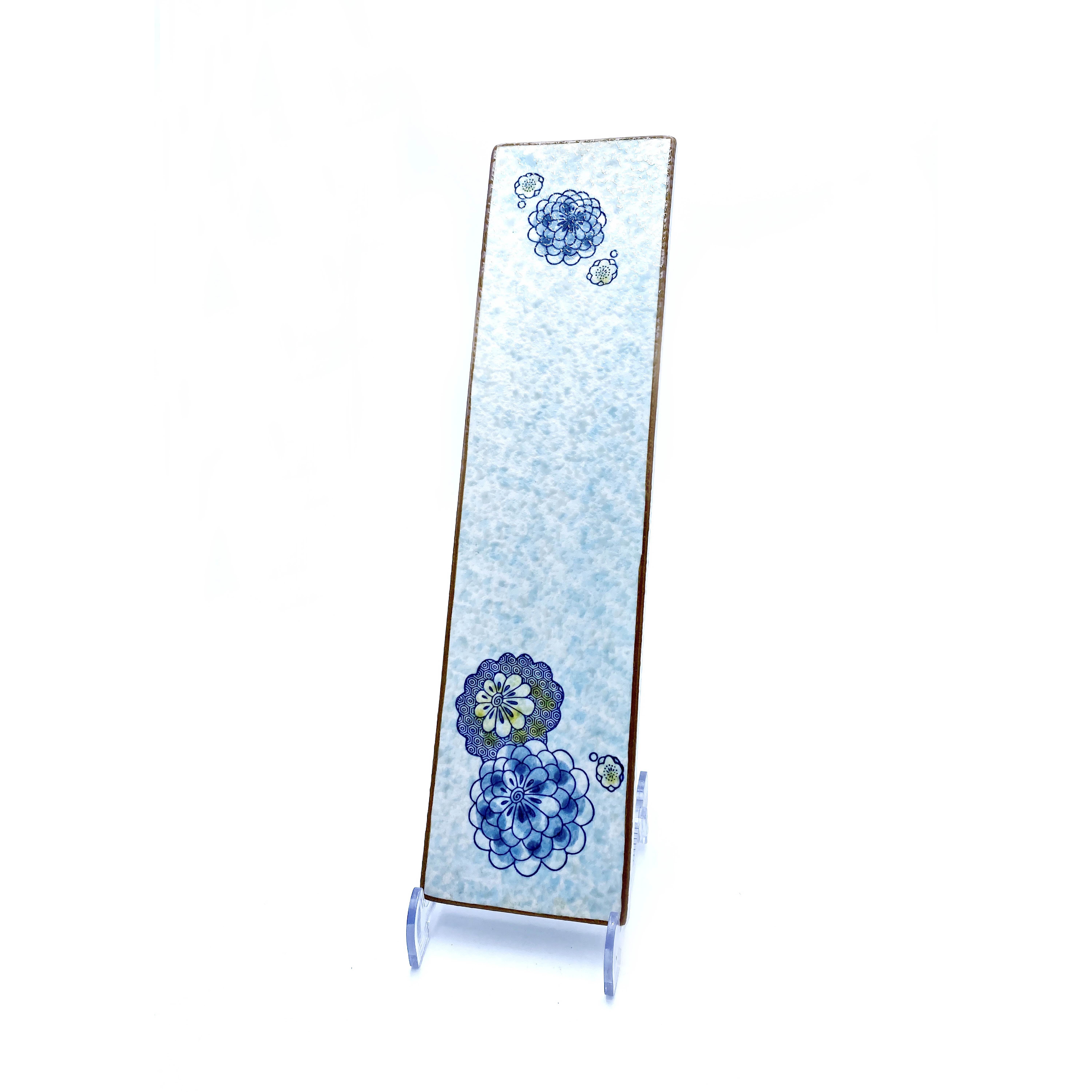 Rectangular Sushi Plate, Blue Floral