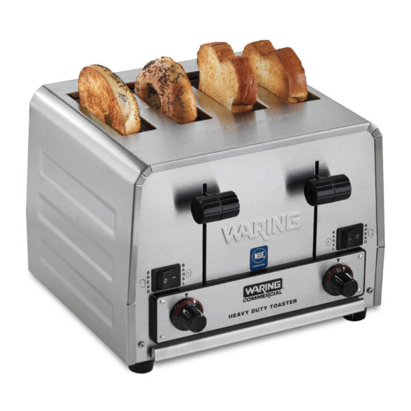 WARING COMMERCIAL Heavy-Duty 4-Slot Switchable Bread & Bagel Toaster