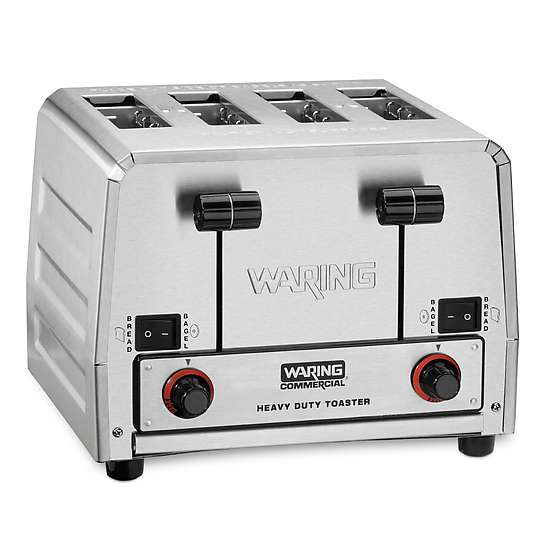 WARING COMMERCIAL Heavy-Duty 4-Slot Switchable Bread & Bagel Toaster