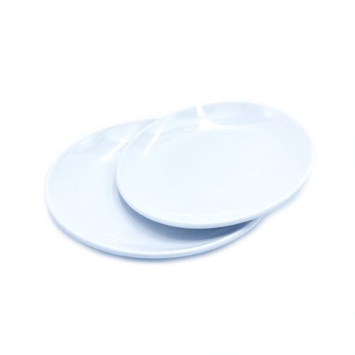 White Melamine Plate, Various Sizes