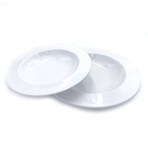White Melamine Soup/Pasta Plate, Various Sizes