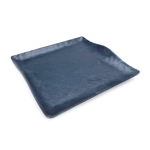 Black Melamine Plate, Square, 11