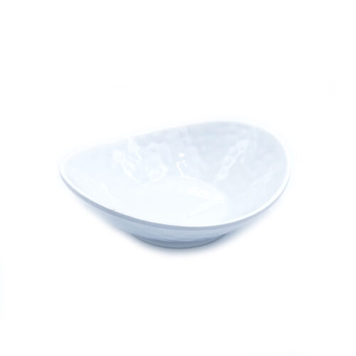 White Melamine Egg-Shaped Small Bowl/Dish, 7.5