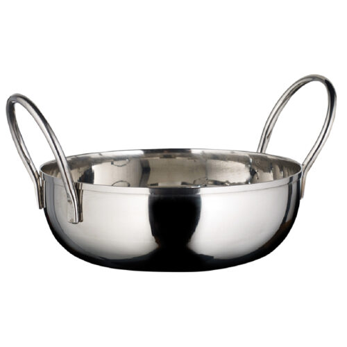 Kady Bowl with Welded Handles, Stainless Steel, 1.5″ H