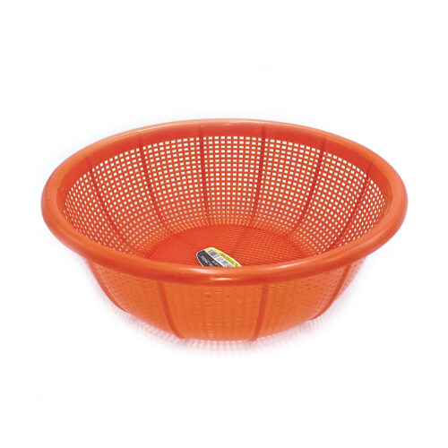 Plastic Round Wash Basket, Red, Various Sizes
