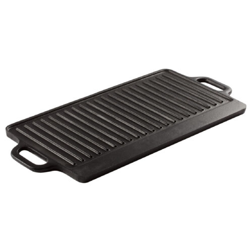 Reversible Cast Iron Griddle/Grill, 20″ x 9-1/2″