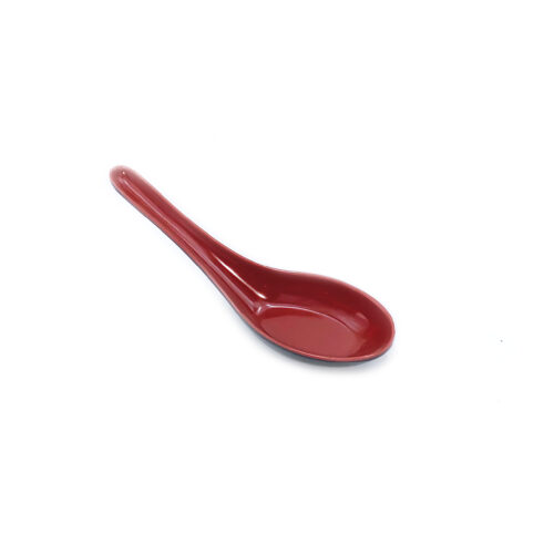 Red & Black Soup Spoon, Gloss Finish