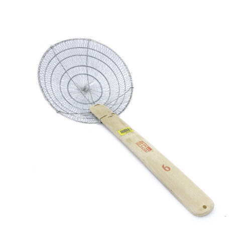 Hand-Made Mesh Skimmer w/Bamboo Handle, Medium, Various Diameters