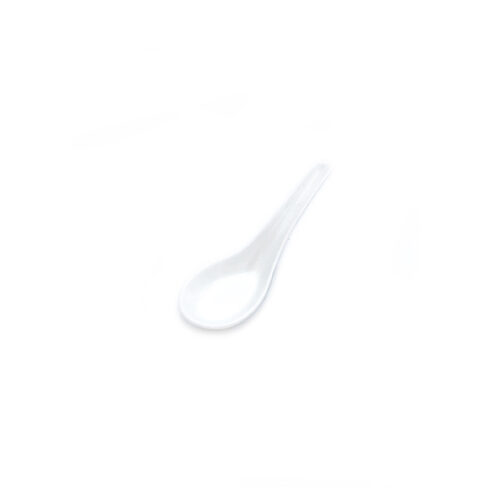 Porcelain Soup Spoon, Smooth White