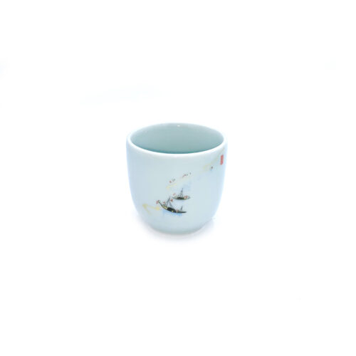 Porcelain Tea Cup, Sky Blue, Shanghai Series, Various Design