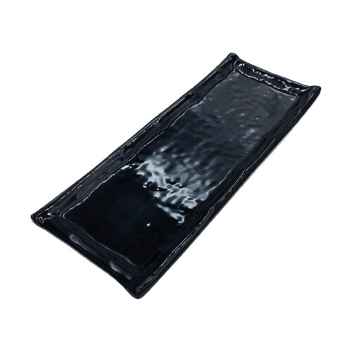 Black Rectangular Plate, Gloss Finish, 10.25'' x 4''